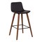 Armen Living Maddie Contemporary 26" Barstool in Walnut Wood Finish and Brown Faux Leather LCMDBAWABR26 - alternate 1